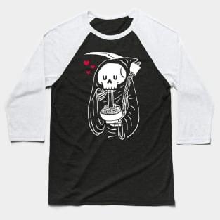 Death Slurps Noodles Baseball T-Shirt